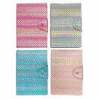 Блокнот А5 80л. ЛИДЕР кожзам с кнопкой 5902-4, ассорти кроко