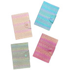 Блокнот А6 (10,5*14,5см) 80л. ЛИДЕР кожзам на кнопке 5901-4, ассорти кроко