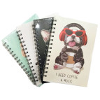 Тетрадь на спирали А5 80л. ТВП обложка Лидер Модный Кот-Собака 1813-1 в клетку