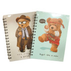 Тетрадь на спирали А5 80л. ТВП обложка Лидер Медведь 1813-13 в клетку