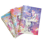 Тетрадь на спирали А5 80л. ТВП обложка Лидер Единорог 1813-8 в клетку