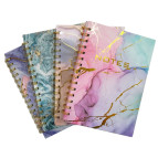 Тетрадь на спирали А5 80л. ТВП обложка Лидер Мраморный 1813-7 в клетку