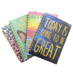 Тетрадь на спирали А5 80л. ТВП обложка Лидер Модные надписи 1813-14 в клетку