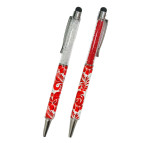 Ручка шариковая  с камушками и стилусом Crystal Вышиванка 270-UA