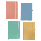 Блокнот А5 80л ЛИДЕР 5803-11 кожзам на резинках Макарун