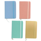 Блокнот А6 80л ЛИДЕР 5802-11 кожзам на резинках Макарун