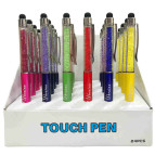 Ручка шариковая  с камушками и стилусом Crystal I love Ukraine 472-U