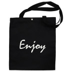 Сумка через плечо Экосумка-шопер чёрный 34*39см Enjoy №1913-8