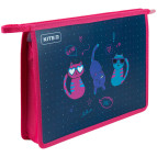 Папка А4+ Kite на молнии Cats K23-428-1
