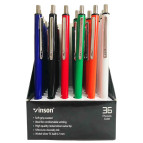 Ручка шариковая Vinson Pioneer 1902 автоматическая, пишет синим, корпус ассорти