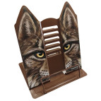 Подставка для книг металлическая сплошная ООПТ 20*26см Волк 318-1