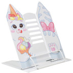 Подставка для книг металлическая сплошная ООПТ 20*26см Котик, ассорти 317-1