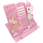 Подставка для книг металлическая сплошная ООПТ 21*22,5см Единорог 2201