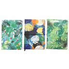 Блокнот А5 80л. ЛИДЕР 6802-2 Листья с резинкой