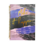 Тетрадь на спирали А4 100л твердая картонная обложка Make it Happen, в клетку 4100-2/003