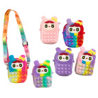 Сумка через плечо ЛИДЕР детская силиконовая Девочка-Pop it №811-20