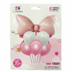 Шарик воздушный Лидер-ZYBalloon набор 6шт разного размера, Бант 1212-26