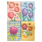 Блокнот А5 80л. ЛИДЕР в клетку №6600-16 Тюльпаны