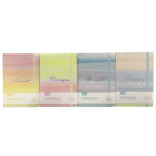 Блокнот А5 96л. ЛИДЕР Макарун-разводы Надписи с резинкой в клетку 9278-А5