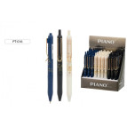 Ручка шариковая PIANO PT-016 пишет синим, с кнопкой