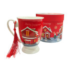 Набор Новогодний керамический Чашка 350мл, №730 Снеговик