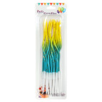 Свечи-набор для торта Party Candles 12 свечей по 13см Спиральки двухцветные SD-23