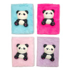 Блокнот со Сквиш Панда А5 80л Пушистый, мех, ассорти СК-М-011