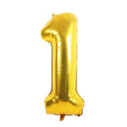 Шарик воздушный ООПТ Цифра-1 45см 1шт, золото 8535g-1