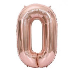 Шарик воздушный ООПТ Цифра-0 75см 1шт, золото розовое 9537rg-0