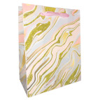 Пакет подарочный бумажный 18*23*10см ООПТ Срез камня с глиттером 8358-S