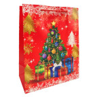 Пакет подарочный бумажный 33*25,5*12,5см Новогодний 226-M