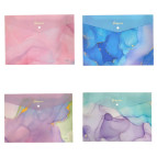 Папка-конверт А4 с кнопкой с принтом ООПТ JL-D0003 Сатин ассорти