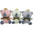 Игрушка мягкая, Медвежонок с короной h-23см, ассорти 1170-37-Н
