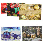 Пакет подарочный бумажный 30*39*17см Новогодний 001-L