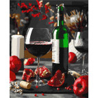 Картина раскраска по  номерам на холсте  - 40*50см Идейка КН5671 Гранатовое наслаждение