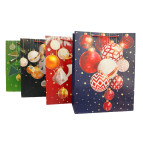 Пакет подарочный бумажный 26*32*10см Новогодний 6636-M