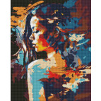 Алмазная живопись мозаика по номерам на холсте - 40*50см Идейка АМО7829 Девушка загадка