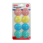 Магниты Д4см 8шт Haoshu цветные пастель 4008