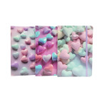 Блокнот А5 80л. ЛИДЕР Сердца с резинкой 1814-15