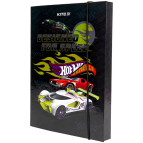 Папка для тетрадей B5 KITE мод 210 плотный картон на резинке Hot Wheels  HW23-210