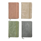 Блокнот А6 80л ЛИДЕР 5802-4 кожзам на резинках Мраморный