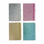 Блокнот А5 80л ЛИДЕР 5803-8 кожзам на резинках Блестящий