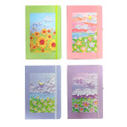 Блокнот А5 80л. ЛИДЕР с резинкой 5703-15 Цветочный пейзаж