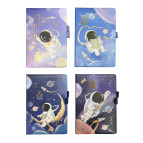 Блокнот А5 80л. ЛИДЕР в клетку №6600-12 Космонавт, с держателем для ручек