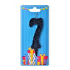 Свеча для торта Украина Цифра 7 черная