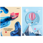 Картон цветной детский и бумага А4 7+7л. Kite K24-1256