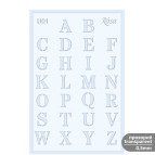 Трафарет универсальный многоразовый 13*20см Rosa Talent №U01 серия Алфавит 3621001