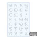 Трафарет универсальный многоразовый 13*20см Rosa Talent №U03 серия Алфавит 3621003