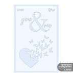 Трафарет универсальный многоразовый 13*20см Rosa Talent №U101 серия Love 3621101