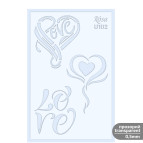 Трафарет универсальный многоразовый 13*20см Rosa Talent №U102 серия Love 3621102